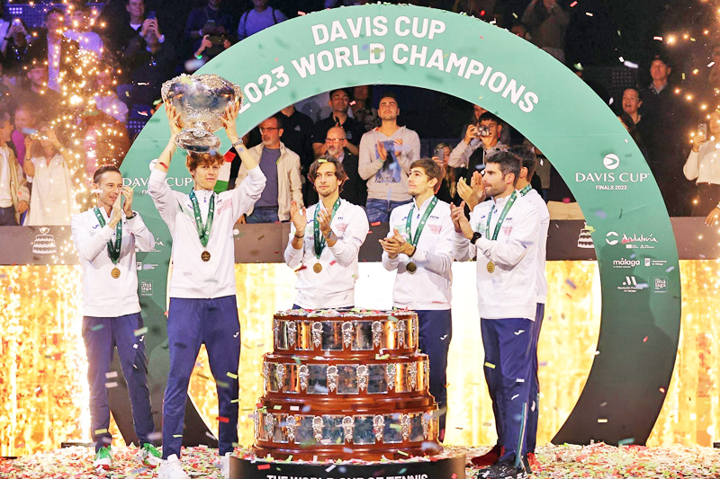 Italy reached the finals of the Davis Cup