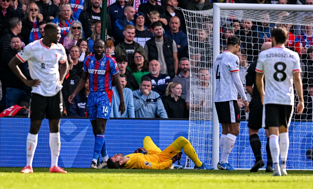 Liverpool goalkeeper Alisson is out for six weeks